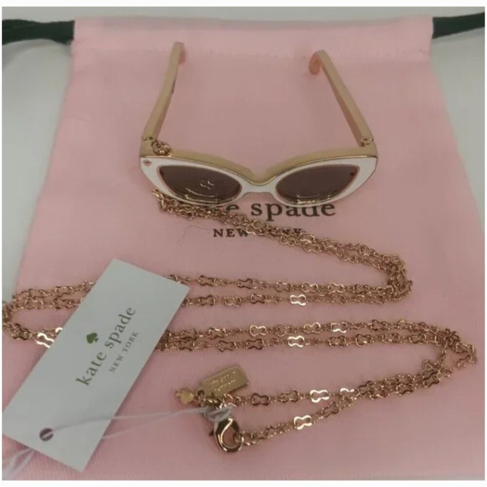 KATE SPADE NY MADE IN THE SHADE SUNGLASSES NECKLACE - Picture 2 of 9